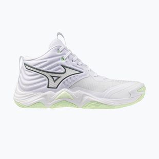 Scarpe da pallavolo donna Mizuno Wave Momentum Elite Mid white/balsam green/ambrosia