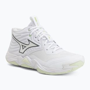 Scarpe da pallavolo donna Mizuno Wave Momentum Elite Mid white/balsam green/ambrosia