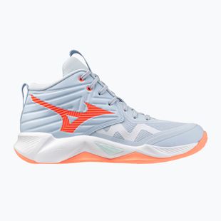 Scarpe da pallavolo donna Mizuno Wave Momentum Pro Mid blue finch/lava orange/flamingo coral