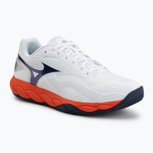 Scarpe da tennis uomo Mizuno Wave Enforce Court 2 AC white/insignia blue/orange