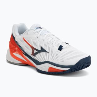 Scarpe da tennis uomo Mizuno Neo Ace AC white/insignia blue/orange