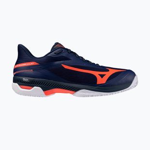 Scarpe da tennis uomo Mizuno Wave Exceed Court CC beacon blue/lava orange/white