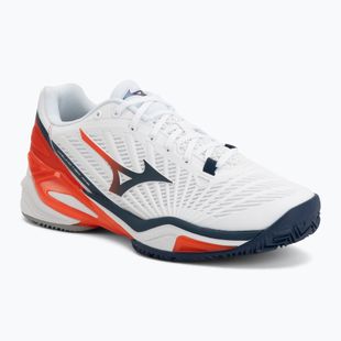 Scarpe da tennis uomo Mizuno Neo Ace CC white/insignia blue/orange