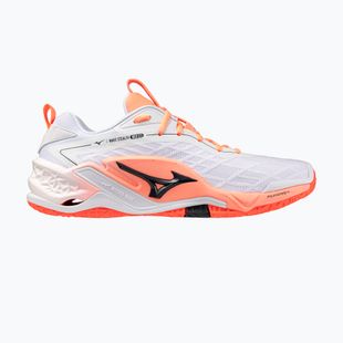 Scarpe da pallamano Mizuno Wave Stealth Neo 2.1 white/black/flamingo coral