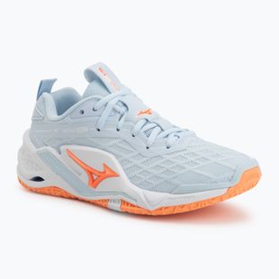 Scarpe da pallamano donna Mizuno Wave Stealth Neo 2.1 blue finch/lava orange/white