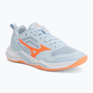 Scarpe da pallamano donna Mizuno Wave Stealth Pro blue finch/lava orange