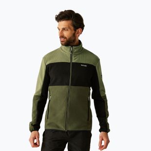 Felpa in pile da uomo REGATTA Ormont oil green/black/olive night