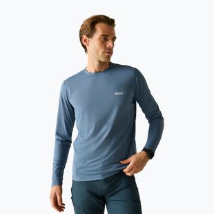 Maglia a maniche lunghe da trekking da uomo REGATTA Mindoi Anti Insect china blue