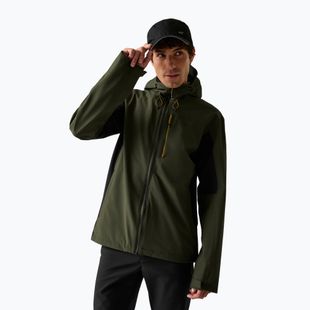 Giacca impermeabile da uomo REGATTA Birchdale II dark khaki/black