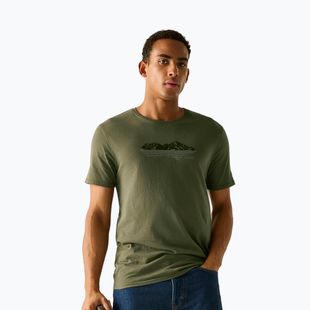 T-shirt da uomo Regatta ClineIX dark khaki mountain reflect