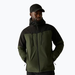 Giacca impermeabile da uomo REGATTA Highton Stretch Padded dark khaki/black
