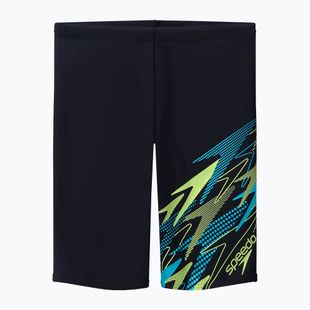 Costume da gara uomo Speedo Medley Logo Jammer anthracite/hyper teal