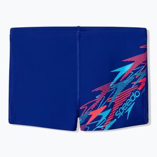 Costume da bagno boxer da bambino Speedo Medley Logo Aquashort night watch/Hhyper teal