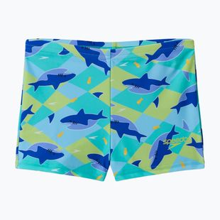 Costume da bagno boxer da bambino Speedo Print Aquashort deep sapphire