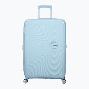 Valigia da viaggio American Tourister Soundbox 110 l blu pastello
