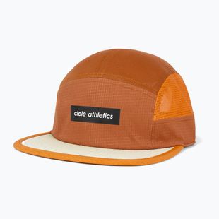Cappellino con visiera Ciele Athletics GOCap Field Iconic Bar ginger bread/sunset