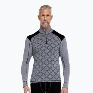 Felpa termica uomo Dovre Half Zip Jacquard grey