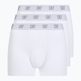 Boxer CR7 Basic Trunk da uomo 3 paia bianco