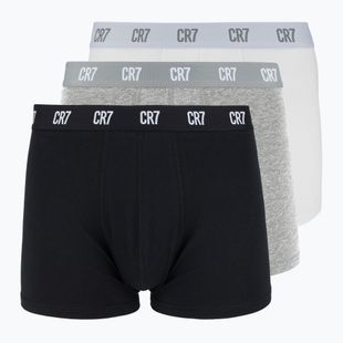 Boxer CR7 Basic Trunk da uomo 3 paia bianco/grigio/ nero