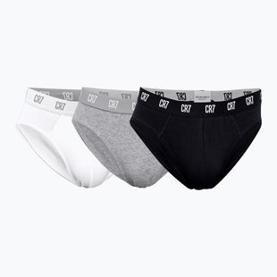Slip CR7 Basic da uomo 3 paia nero/grigio/bianco