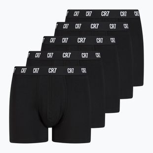 Boxer CR7 Basic Trunk da uomo 5 paia bianco/nero