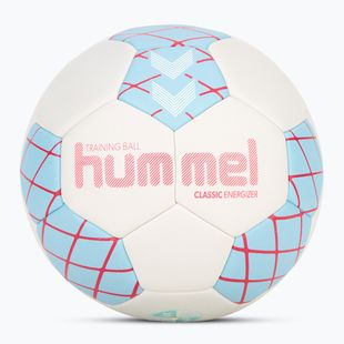 Pallone da pallamano Hummel Classic Energizer off white/light blue/yellow misura 3