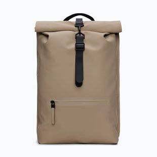 Zaino urbano Rains Rucksack Rolltop Beige