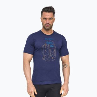Maglietta termica da uomo Brubeck Outdoor Wool Pro navy blue