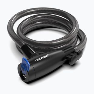 GERDA FLEX 1500/12T lucchetto per bicicletta nero