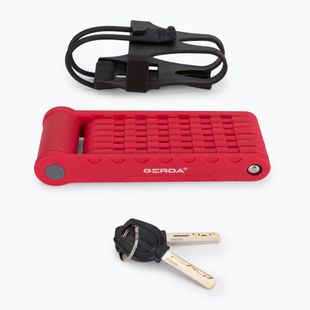 GERDA Fold LiteE 950V lucchetto per bicicletta rosso