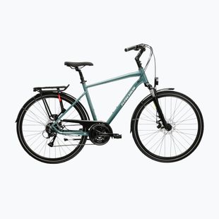 Bicicletta trekking da uomo KROSS Trans 3.0 green/silver/gloss