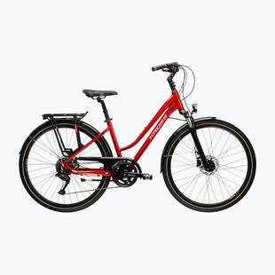Bicicletta da trekking da donna KROSS Trans 5.0 In red/silver/gloss