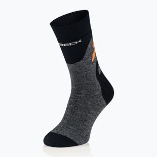 Calze da uomo Brubeck Trekking Merino grafite/arancio