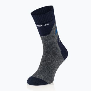 Calze da uomo Brubeck Trekking Merino grafite/blu