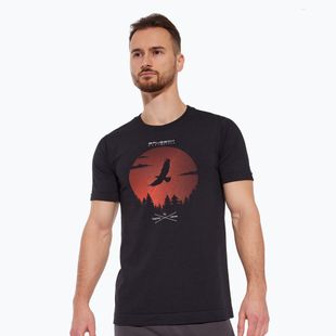 Maglietta termica da uomo Brubeck SS1265 Outdoor Wool Pro nero