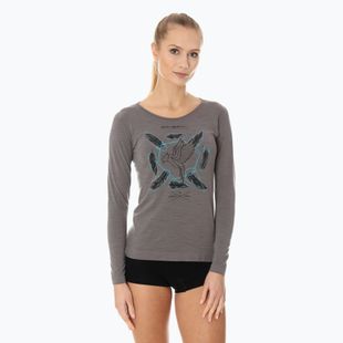 Brubeck Outdoor Wool Pro a manica lunga termoattiva da donna, verde