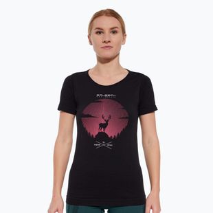 Maglietta termica da donna Brubeck SS1272 Outdoor Wool Pro nero