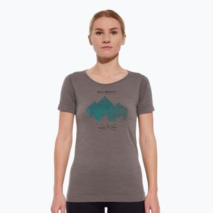 Maglia termica da donna Brubeck Outdoor Merino Wool Pro SS grey/deer