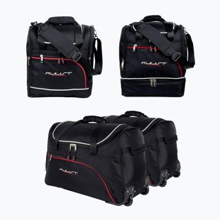 KJUST Set di borse per il bagaglio Opel Crossland X 2017+ 4 pezzi nero.