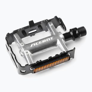 Pedali per bicicletta ACCENT Hellium argento/nero