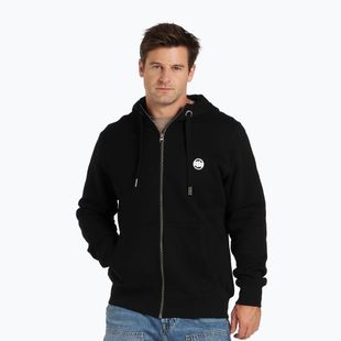 Felpa con cappuccio e zip Pitbull Small Logo Uomo, nero