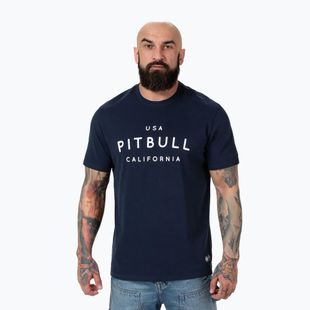 Maglietta Pitbull Usa Cal da uomo, blu scuro