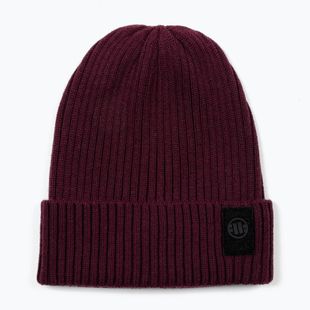 Berretto invernale Pitbull Beanie Velcro Logo burgundy