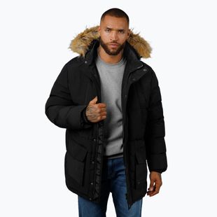 Parka da uomo con cappuccio Pitbull Forest nero