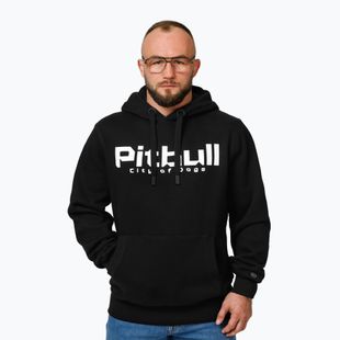 Felpa City Of Dogs da uomo con cappuccio Pitbull nero