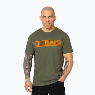 Maglietta Pitbull Eighty Nine Dog da uomo oliva scura