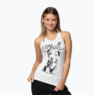 Canotta Pitbull Puppy donna bianco