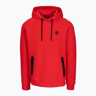 Felpa da uomo con cappuccio Pitbull Dogwood fluo/rosso