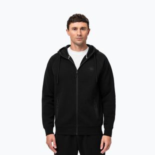 Felpa con zip e cappuccio Pitbull Dogwood da uomo, nero