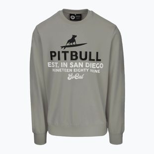 Felpa a girocollo da uomo Pitbull Surfing Dog dusty salvia